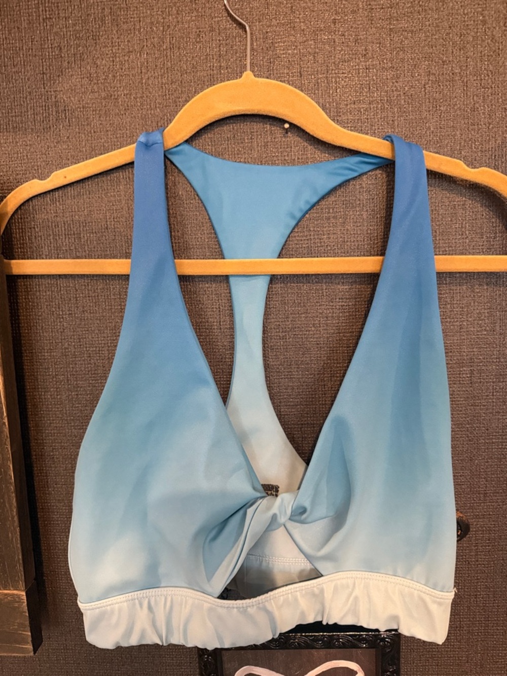 Beach Riot Blue Ombre Racerback Sports Bralette